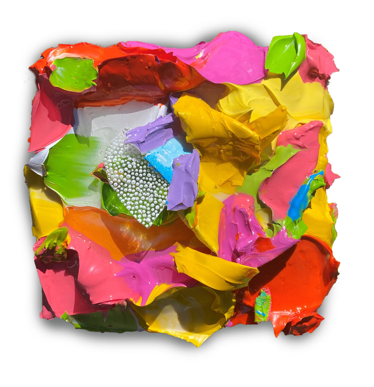403. REBECCA PIERCE - Somersault 3 - 20 x 20cm acrylic and resin on canvas - 280.00AUD